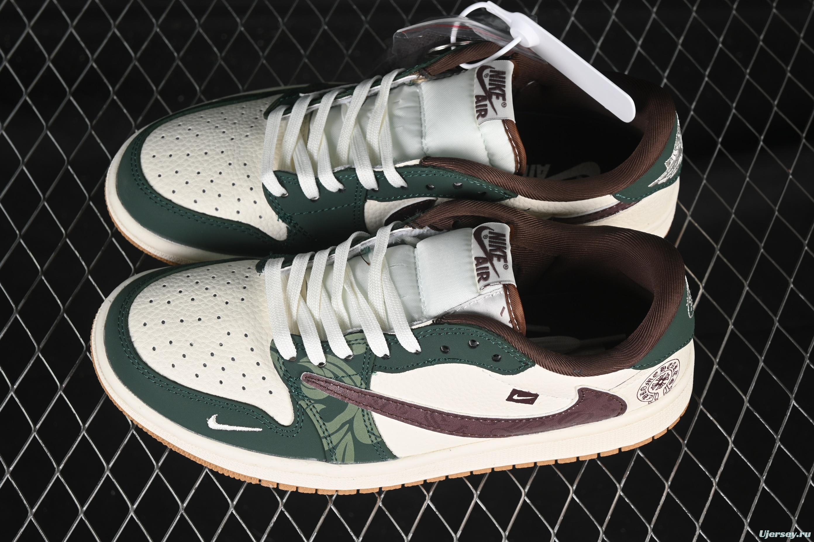 Nike Travis Scott x Fragment Design x Air Jordan 1 Low OG SP AJ1 Collaboration Sneakers - XS2024-044