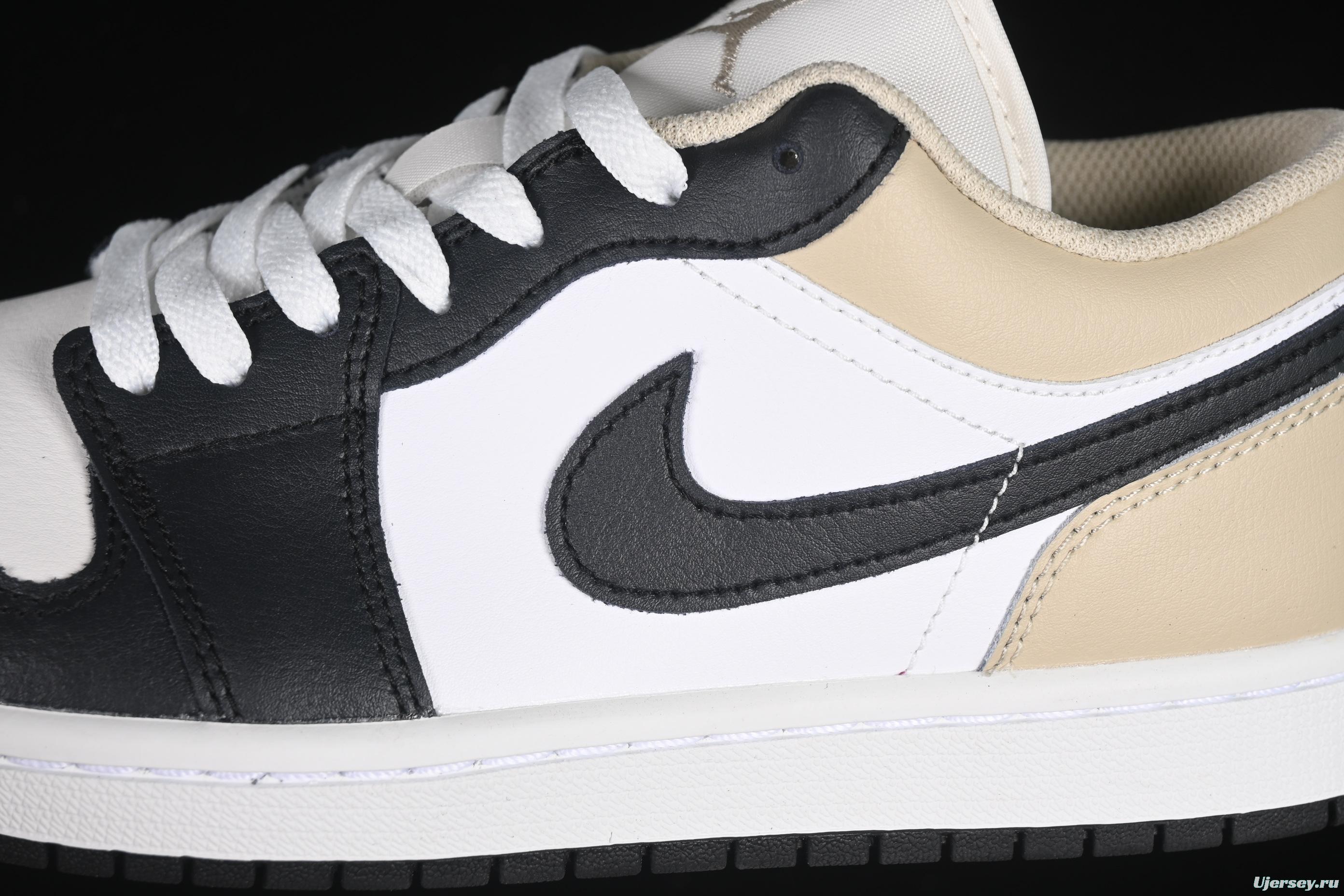 Nike Air Jordan 1 Low Retro Casual Sneakers in Cream White - 553558-153