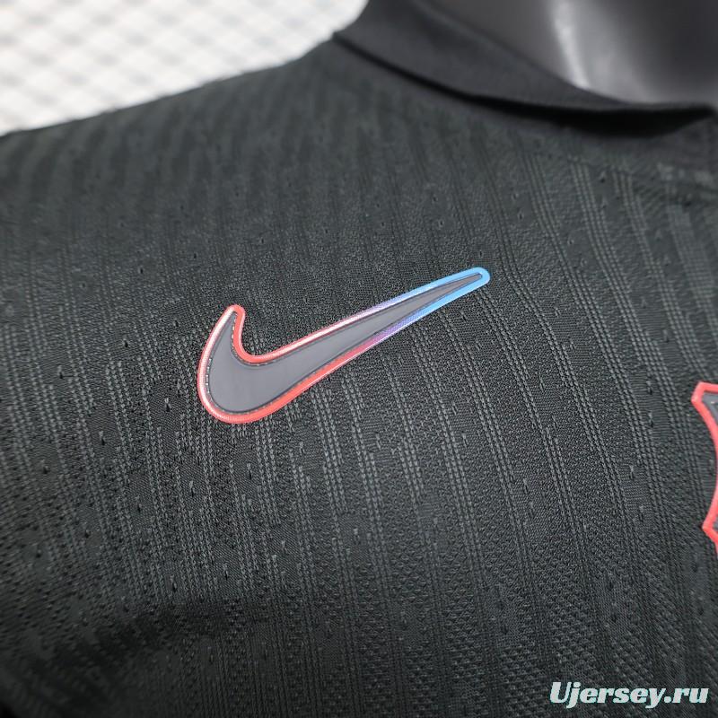 Player Version 24/25 Barcelona x Travis Scott Away Black Jersey With Red Sponsor