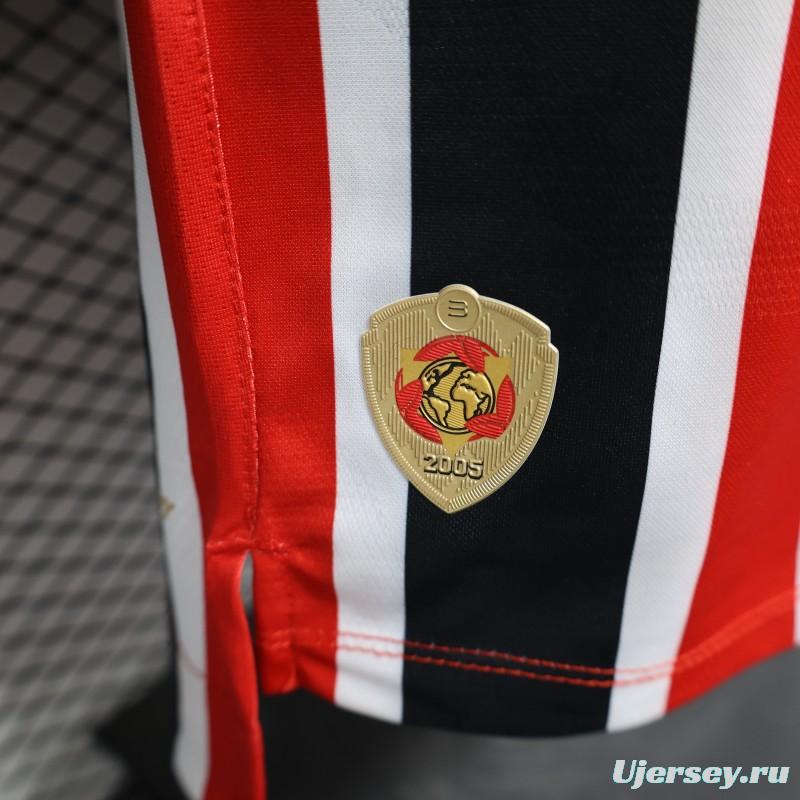 Player Version 25/26 Sao Paulo Home Jersey With Full Sponsors