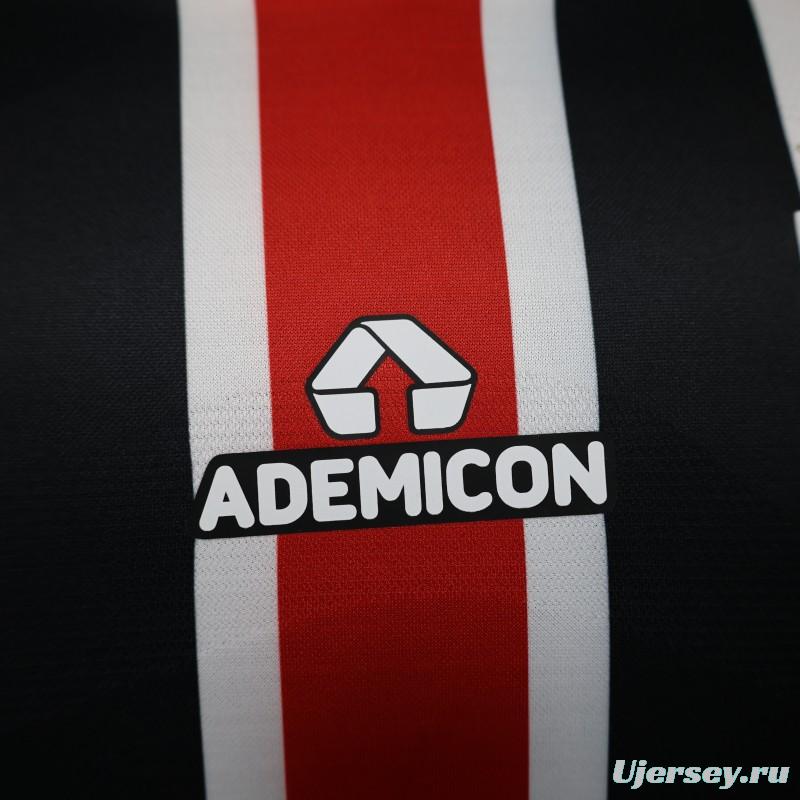 Player Version 25/26 Sao Paulo Home Jersey With Full Sponsors