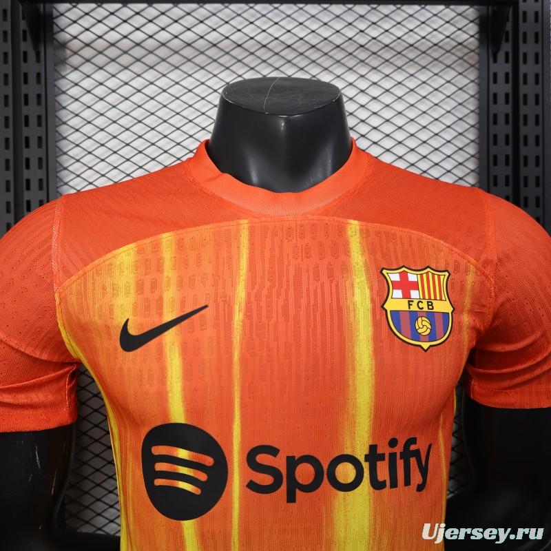 Player Version 25/26 FC Barcelona Orange with Flame Gradient Jersey