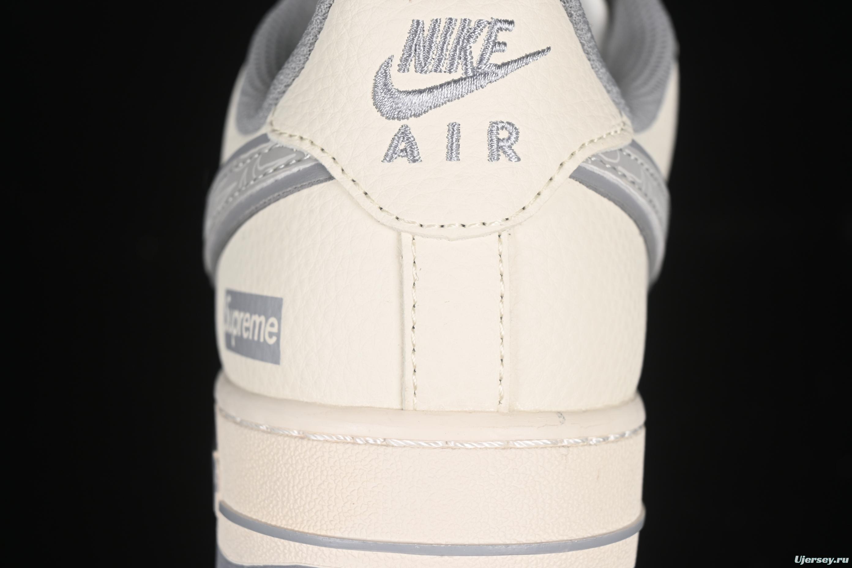 Nike Air Force 1 '07 Low Supreme Collaboration Beige Multi-Swoosh Casual Sneakers - XX3168-147