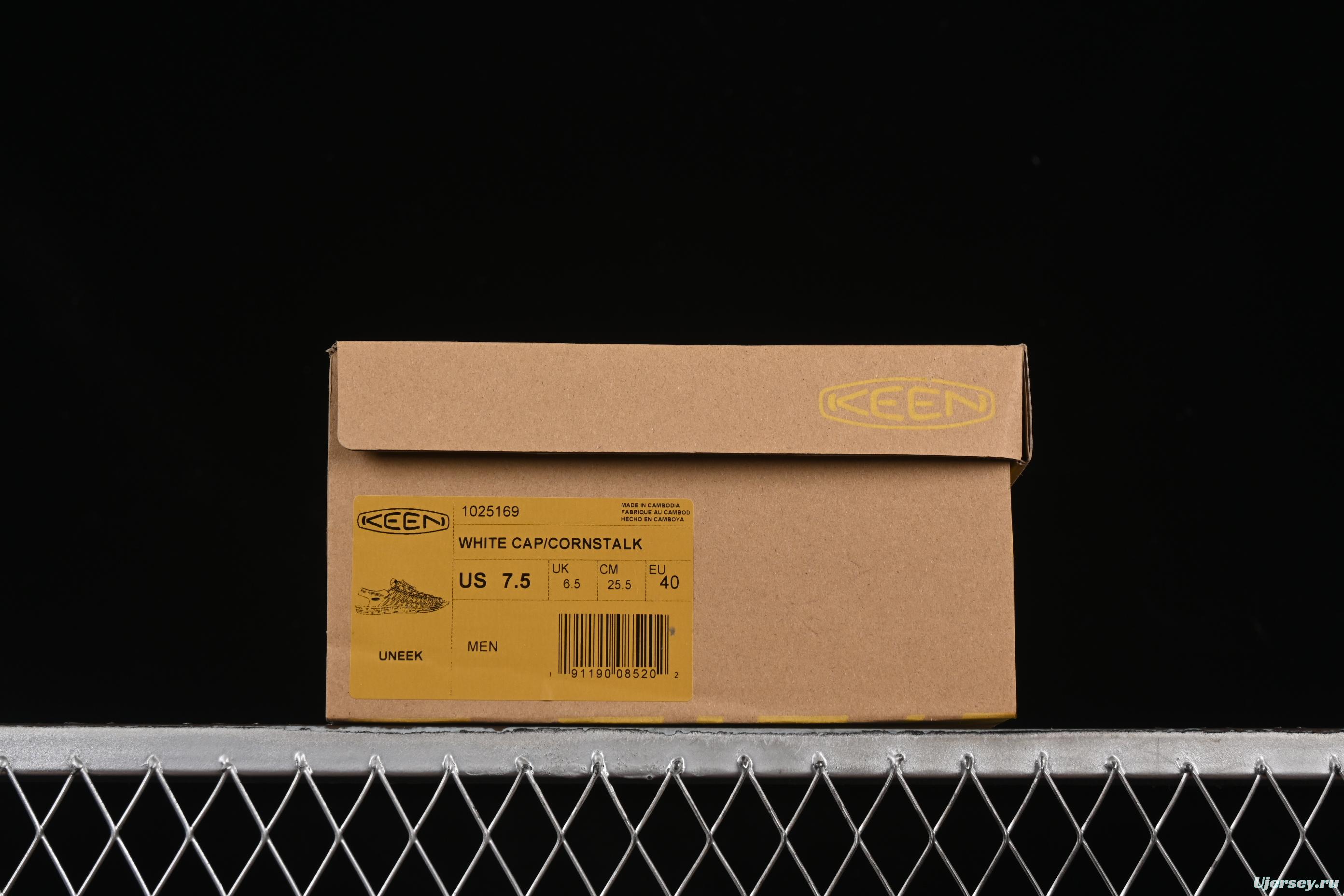 Keen Uneek Flat-M Woven Stretch Outdoor Water Sports Sandals - 1025169 WHITE CAP