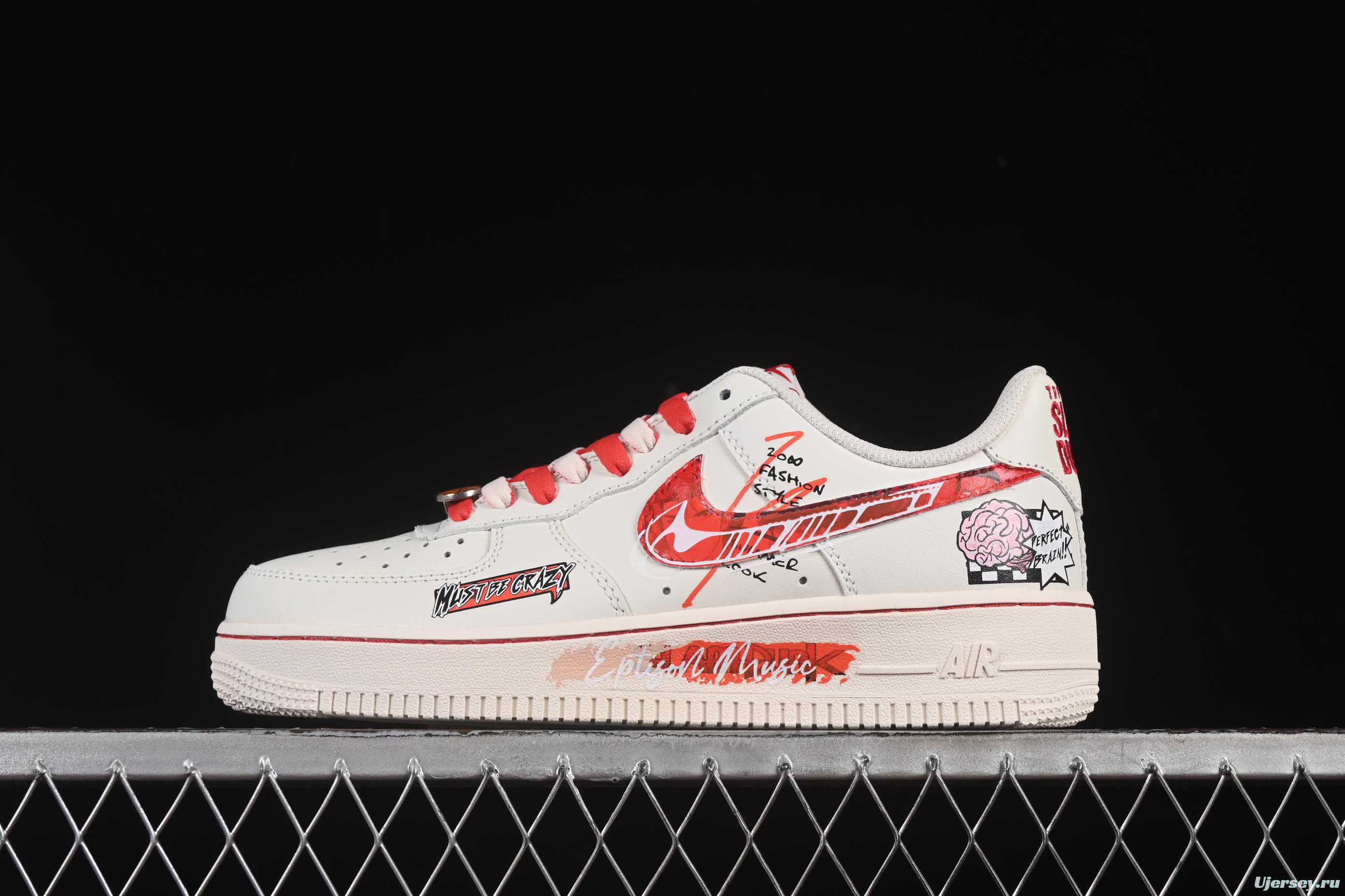 Nike Air Force 1'07 Low "Love Brain" 520 Series Limited Casual Sneakers - SD2023-024