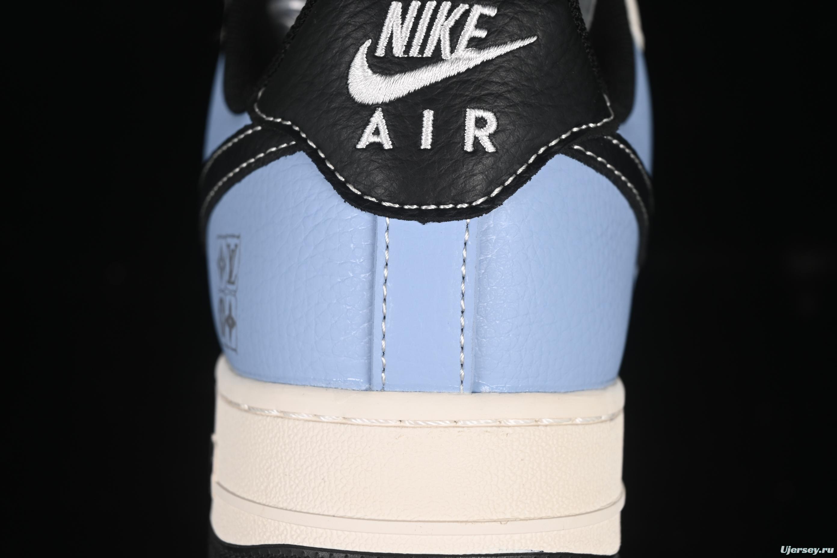 Nike Air Force 1 '07 Low LV Collaboration Black Water Blue Casual Sneakers - JJ2508-712