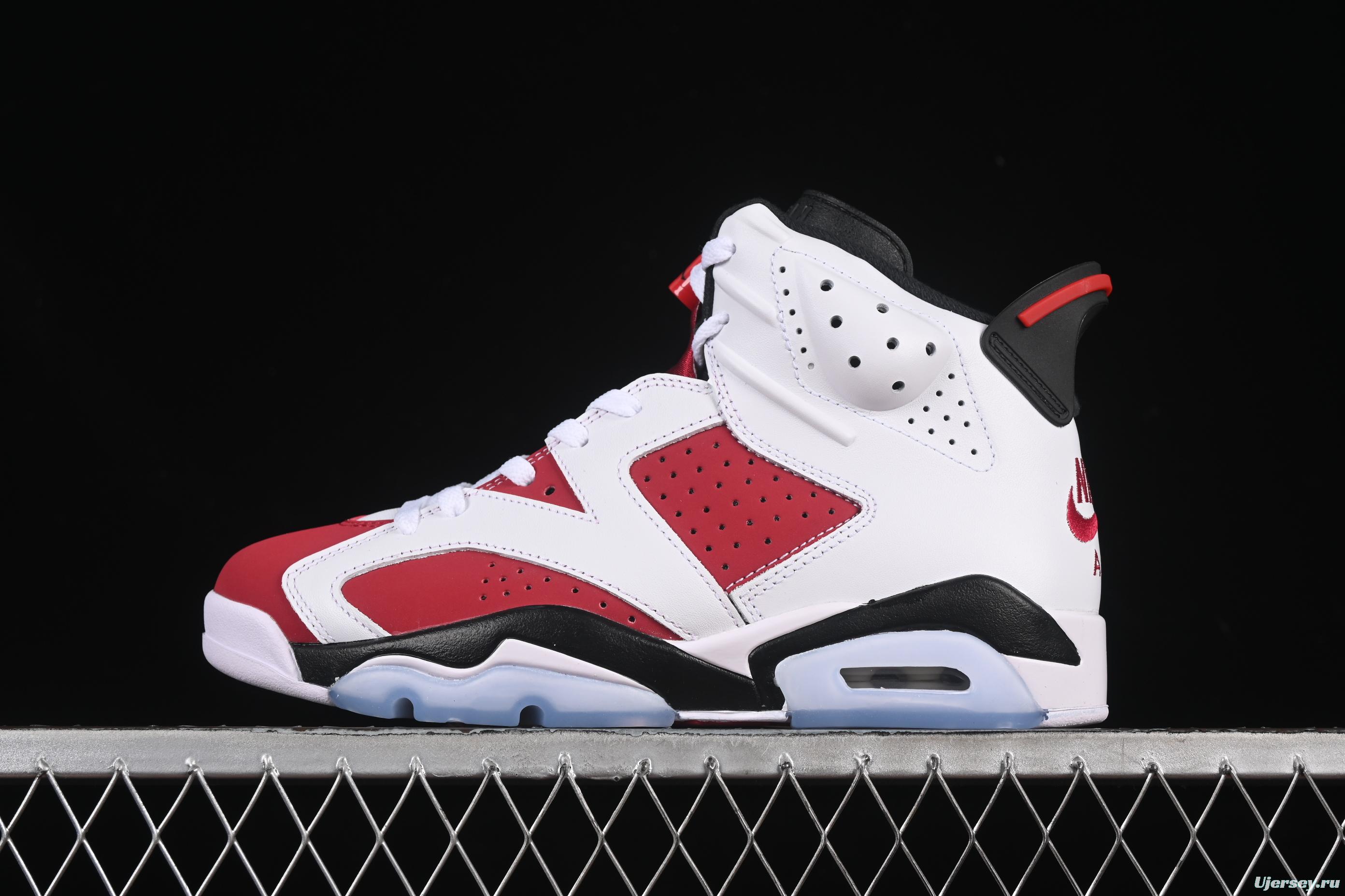Nike Air Jordan 6 Retro High Basketball Shoes in Carmine White Red - CT8529-106