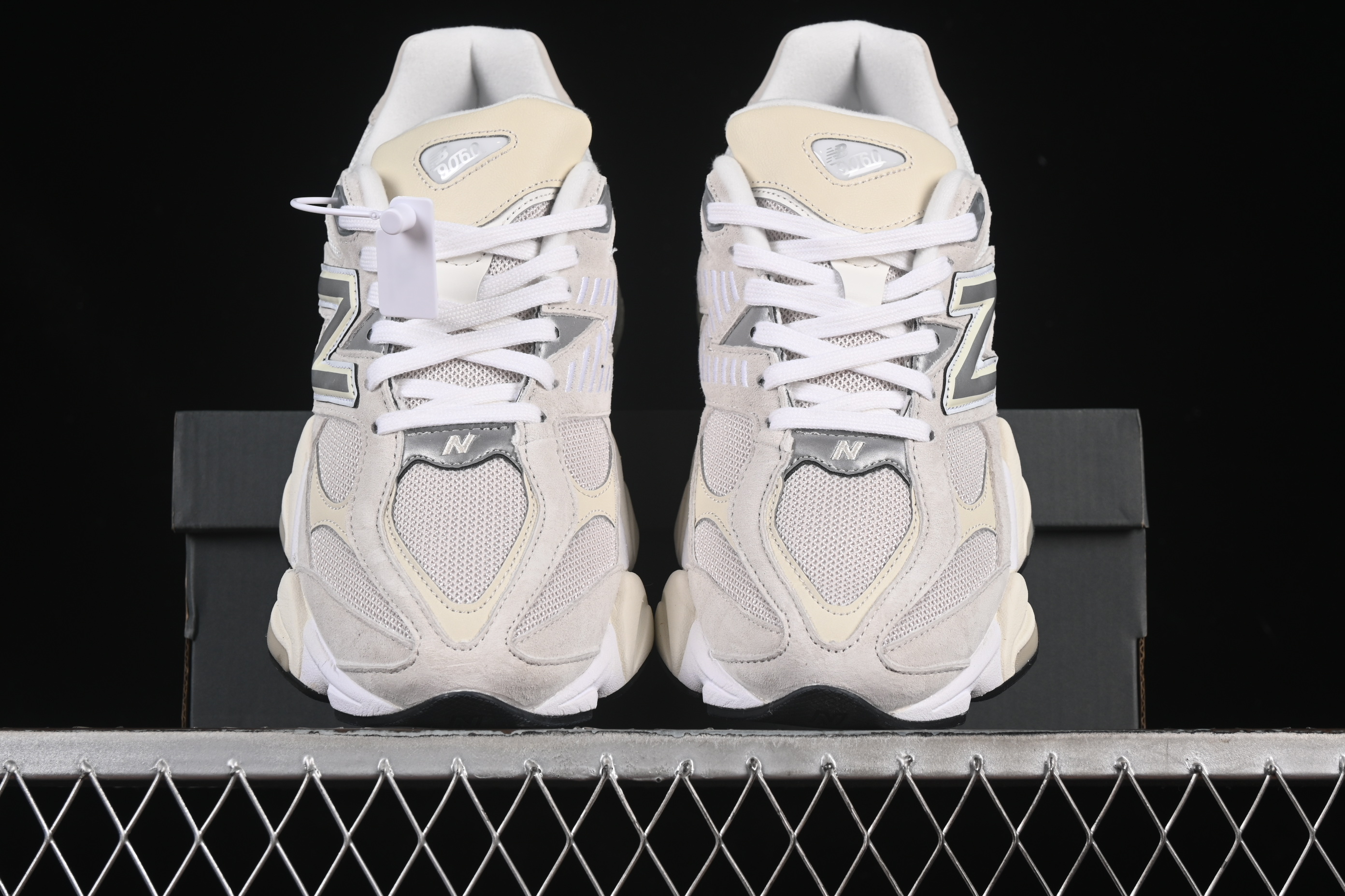 New Balance Joe Freshgoods x New Balance 9060 Retro Running Shoes with ABZORB Cushioning - U9060WHT