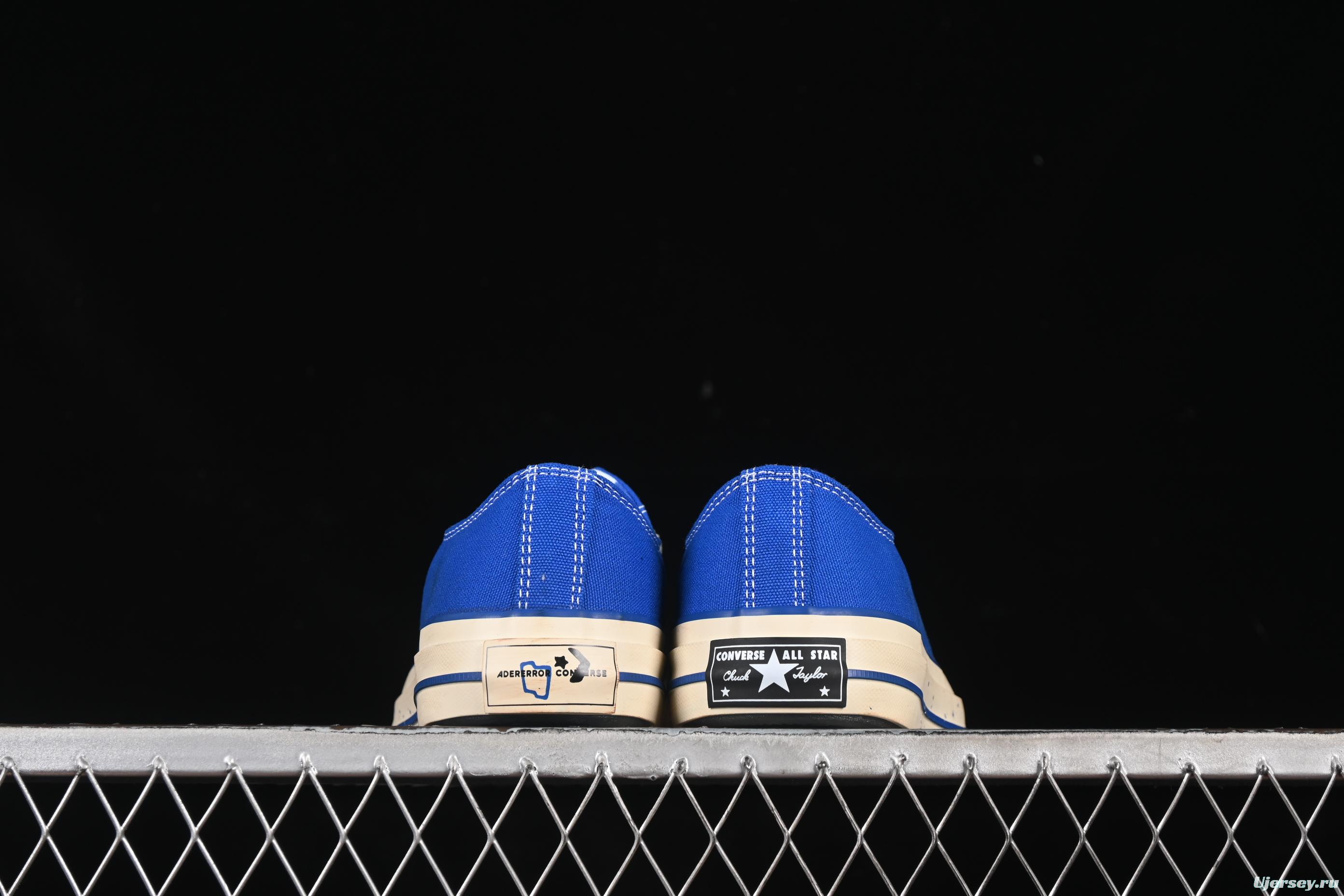 Ader Error x Converse Low Top Casual Canvas Sneakers with Special Pattern Print and Transparent Sole - A05352C