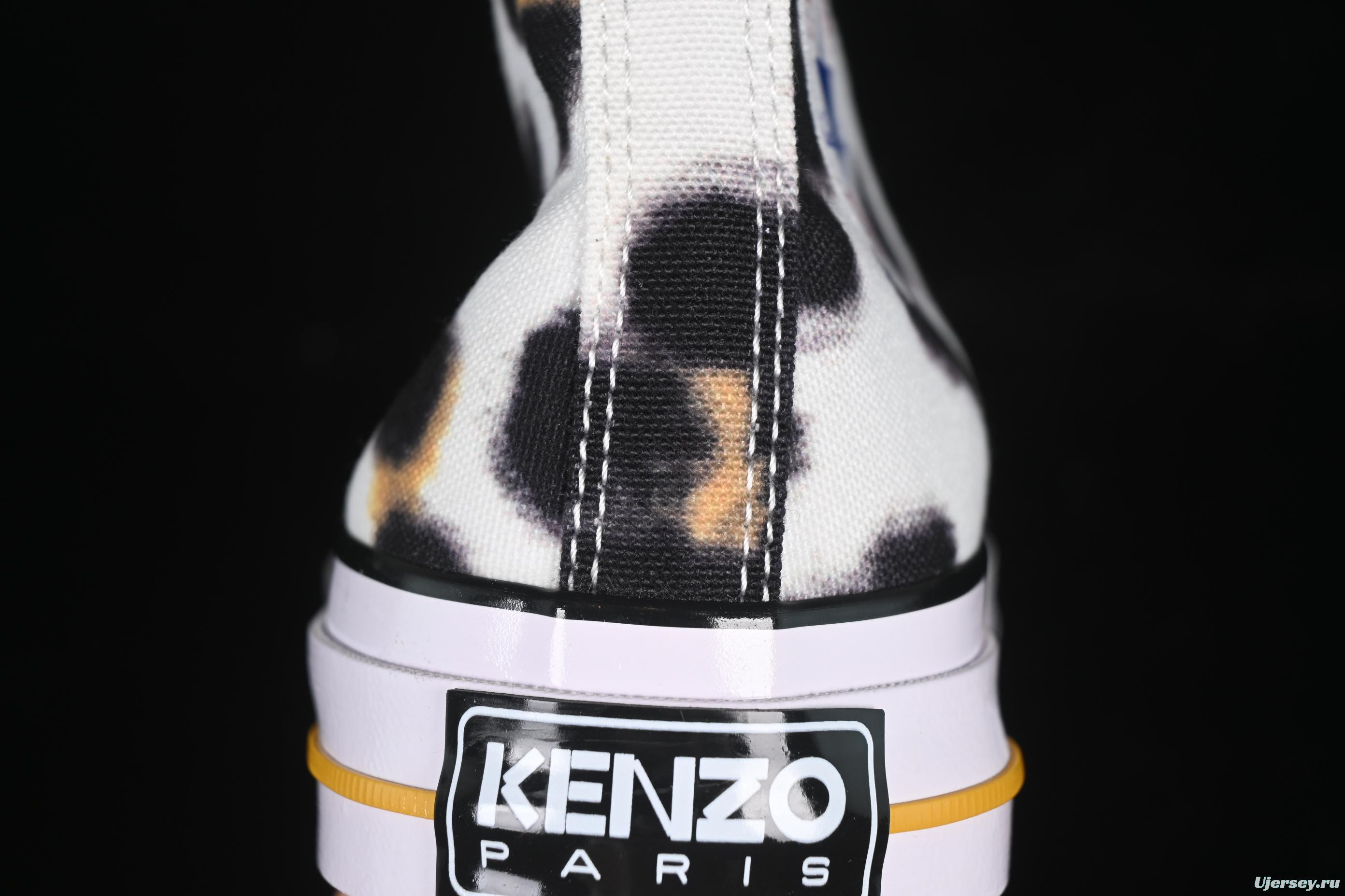 Kenzo Chuck Taylor Ox Hana Leopard Cypress High Top Sneakers - A14788C
