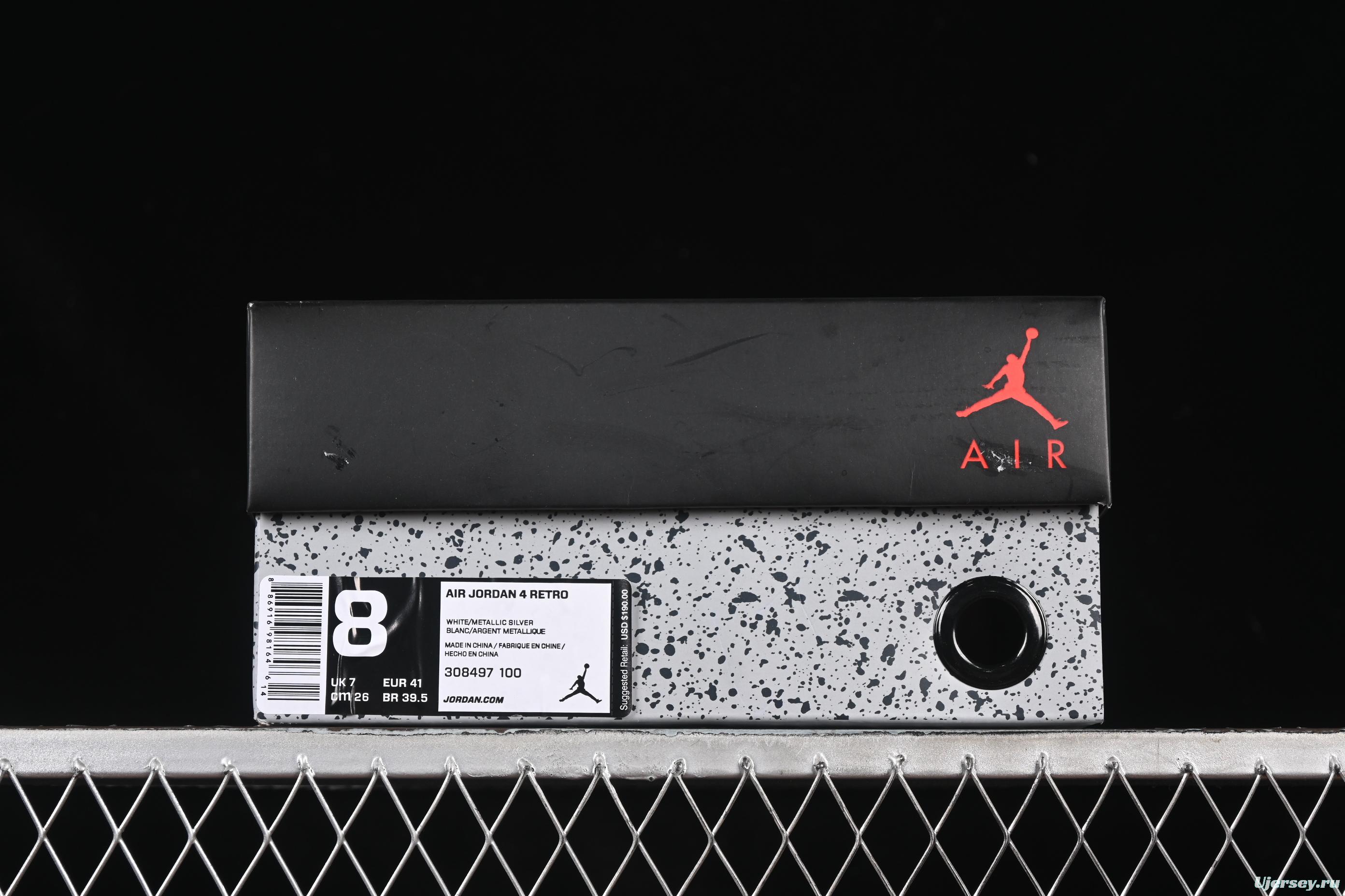 Nike Air Jordan 4 Retro PureMoney Sneakers - 308497-100