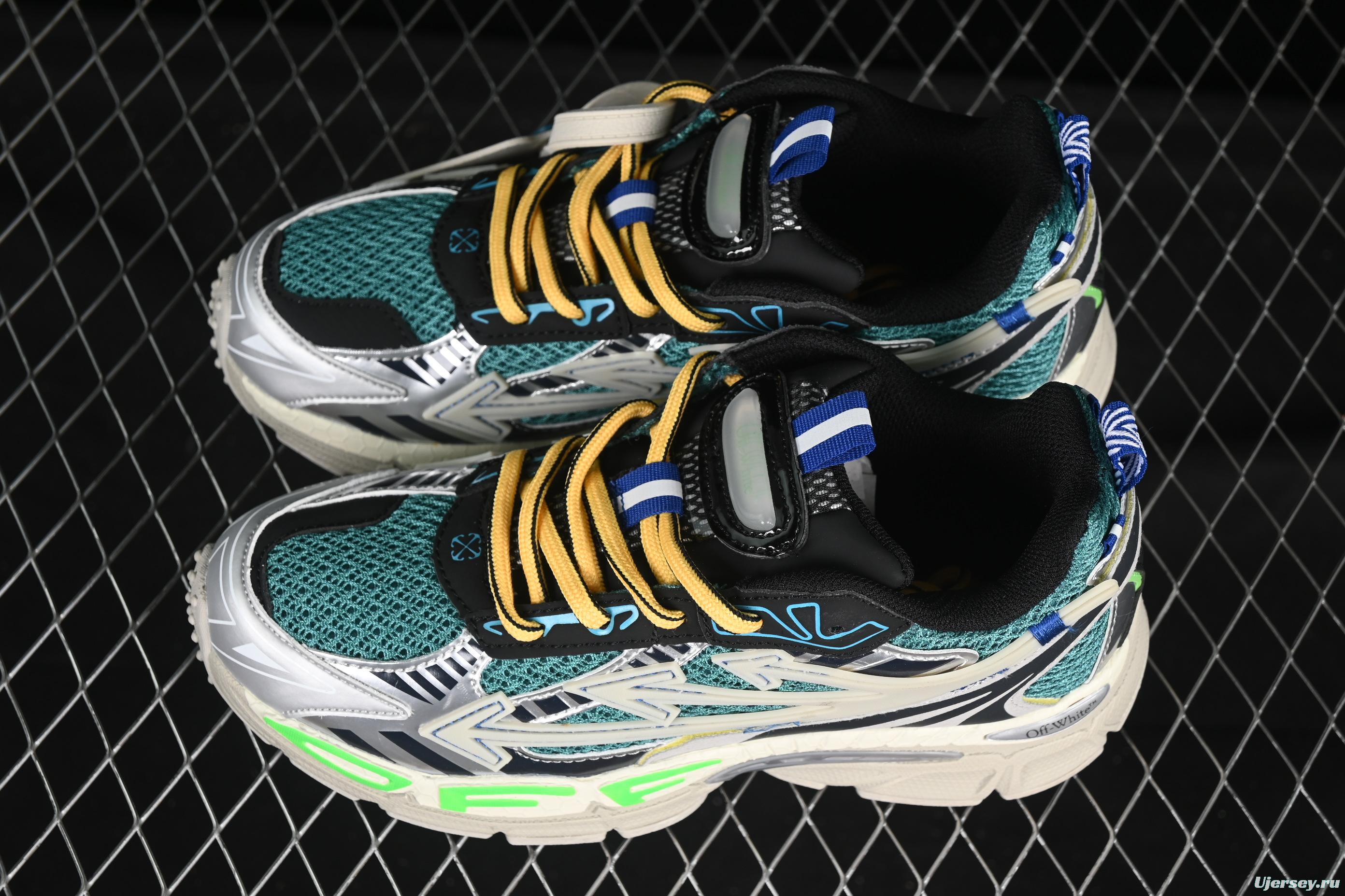 Off-White Be Right Low-Top Lifestyle Sneakers in Grey Green - C.D4