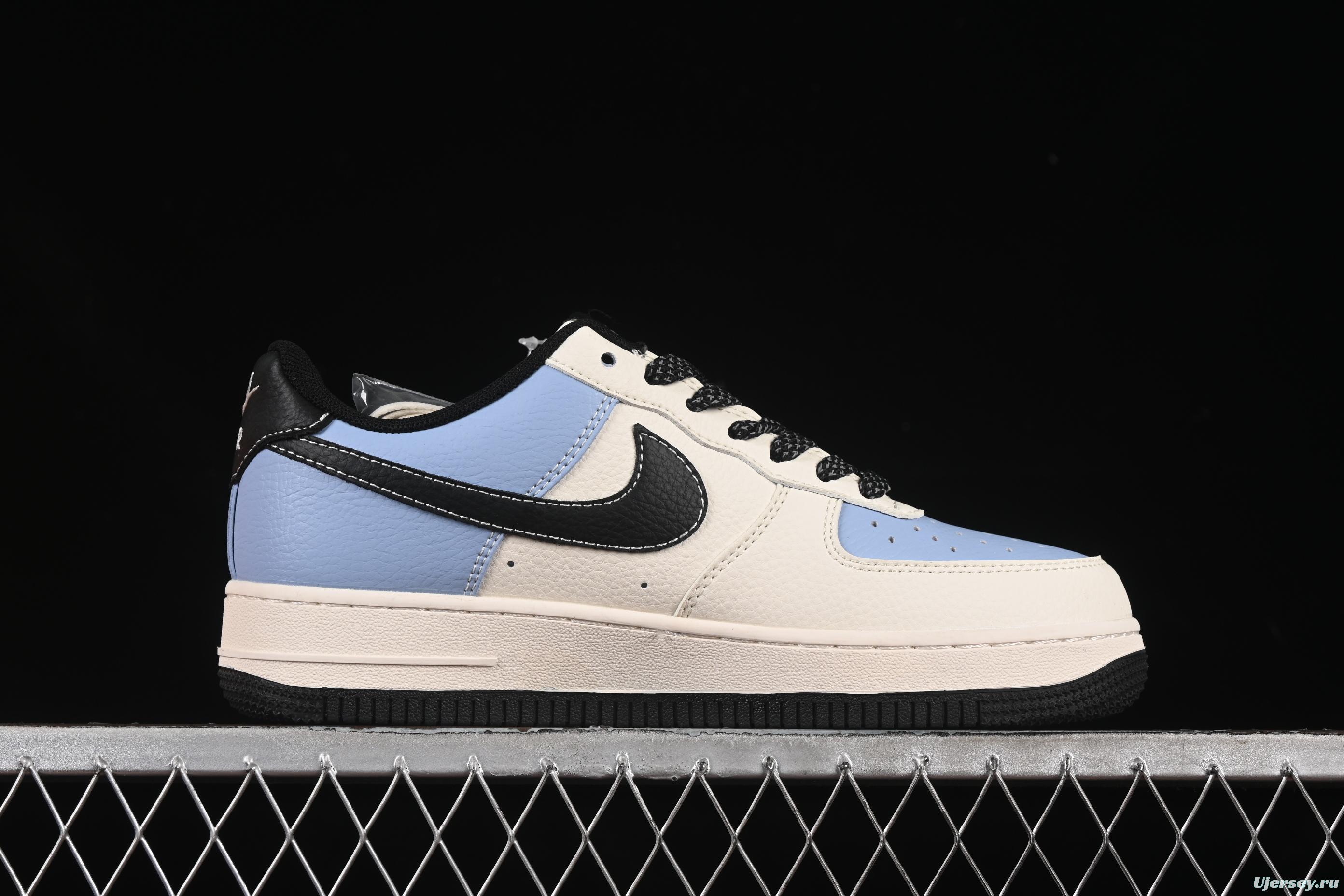 Nike Air Force 1 '07 Low LV Collaboration Black Water Blue Casual Sneakers - JJ2508-712