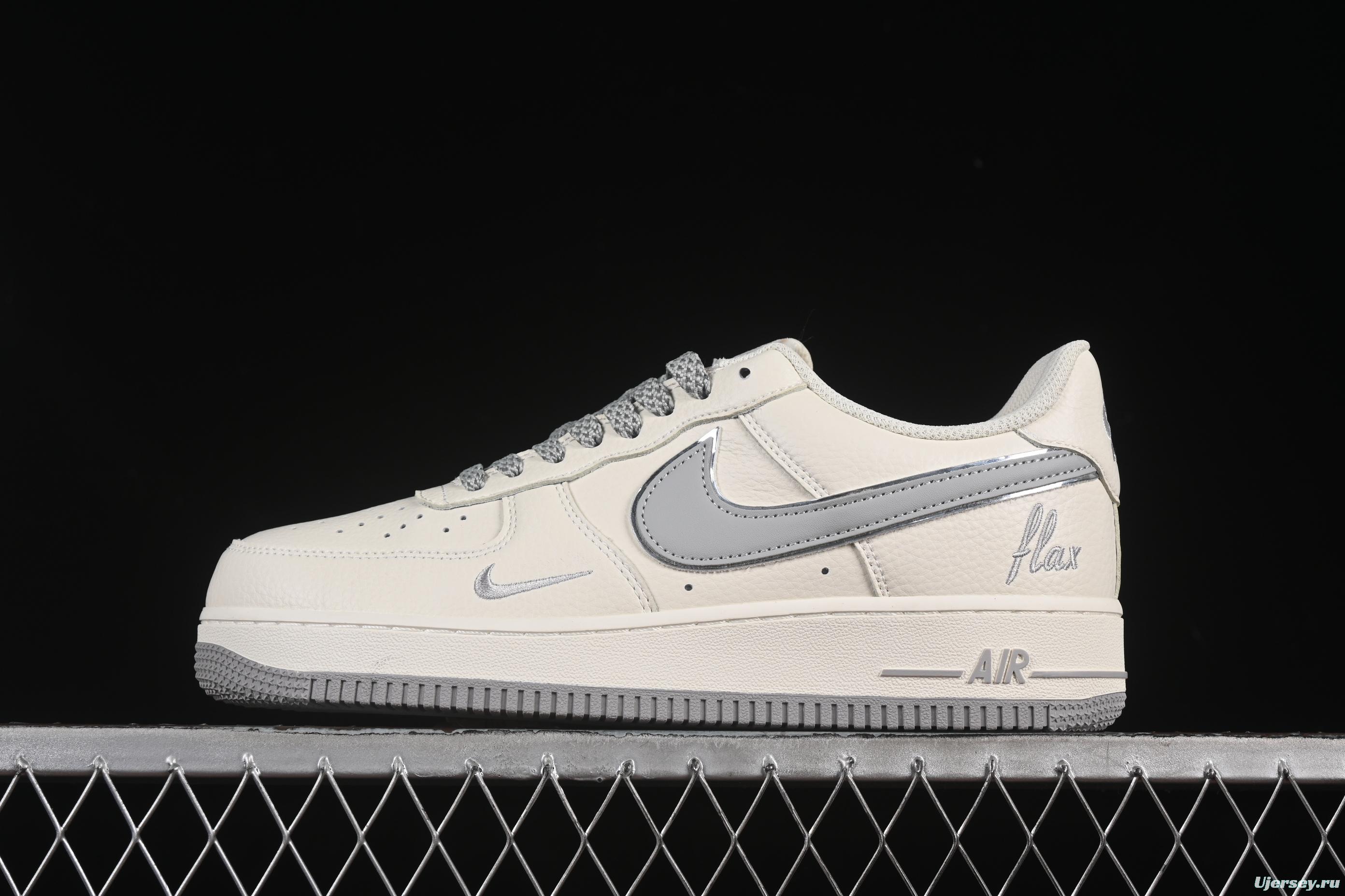 Nike Air Force 1 '07 Low Dream White Grey Swoosh Casual Sneakers - DR2024-106