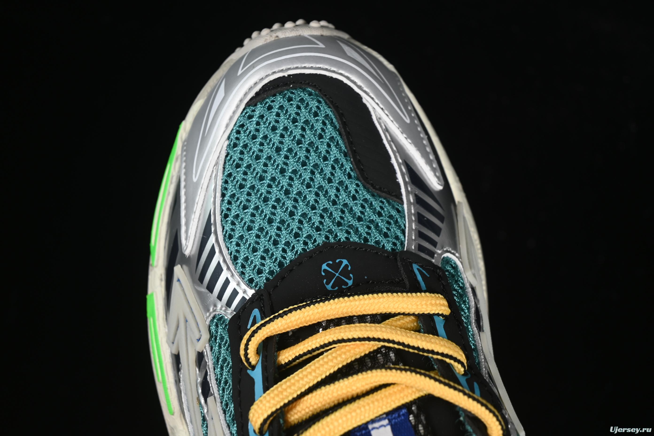 Off-White Be Right Low-Top Lifestyle Sneakers in Grey Green - C.D4