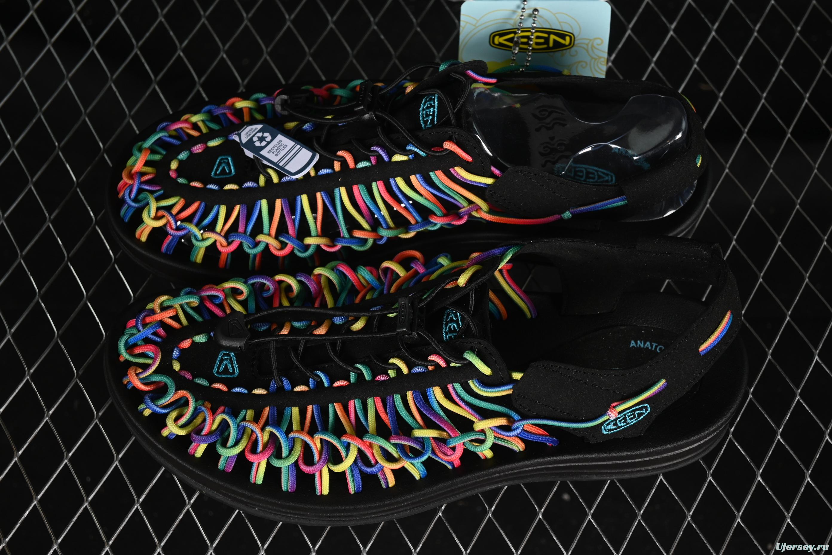 Keen Uneek Flat-M Woven Elastic Strap Outdoor Water Sports Sandals - 1025171