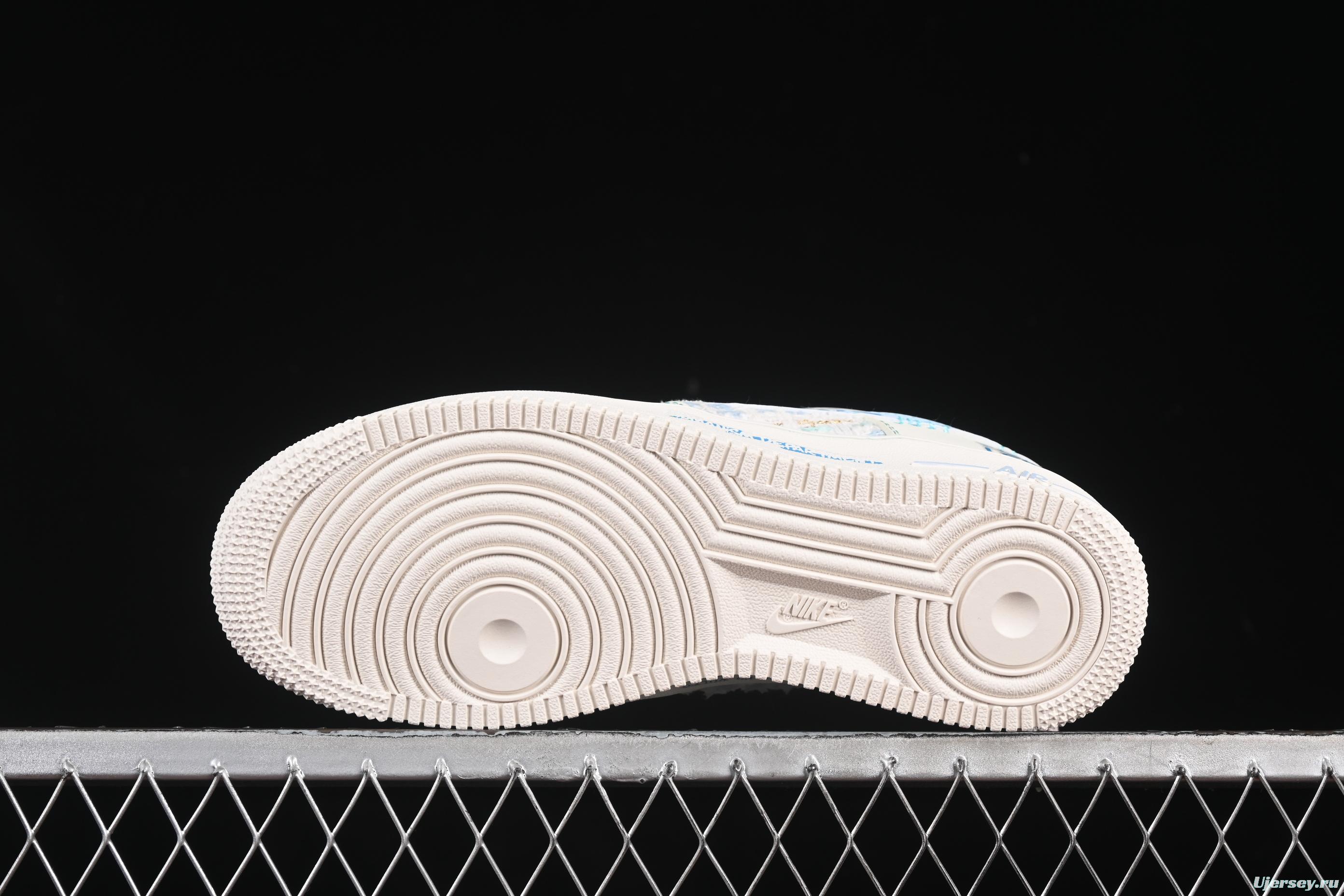 Nike Air Force 1'07 Low "Love Words" Casual Sneakers with Blue Romantic Design - FJ7740-510