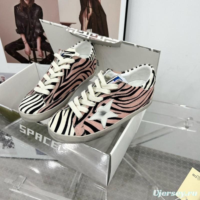 2025 Women GGDB Pink Black White Leather Suede Sneakers