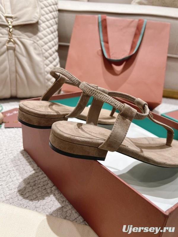 2025 Women LP Beige Suede Sandals LY00360
