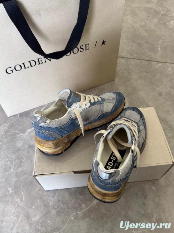 2024 Unisex GGDB Grey Blue Mesh Suede Sneakers