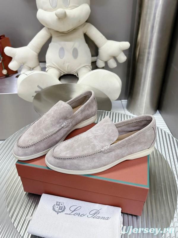 2025 Men Le Parmentier Grey Suede Loafers LY00260