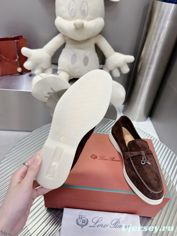 2024 Men LP Brown Suede Loafers MJ00270