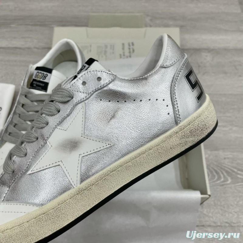 2024 Unisex GGDB White Silver Leather Low Top Sneakers MJ00260