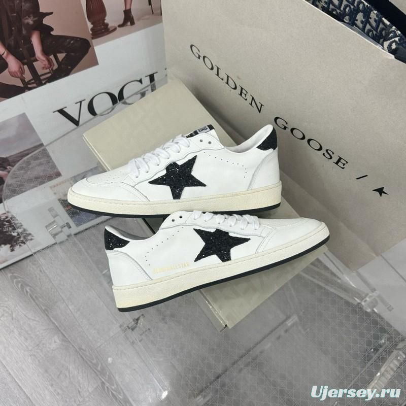 2024 Unisex GGDB White Black Leather Low Top Sneakers MJ00260