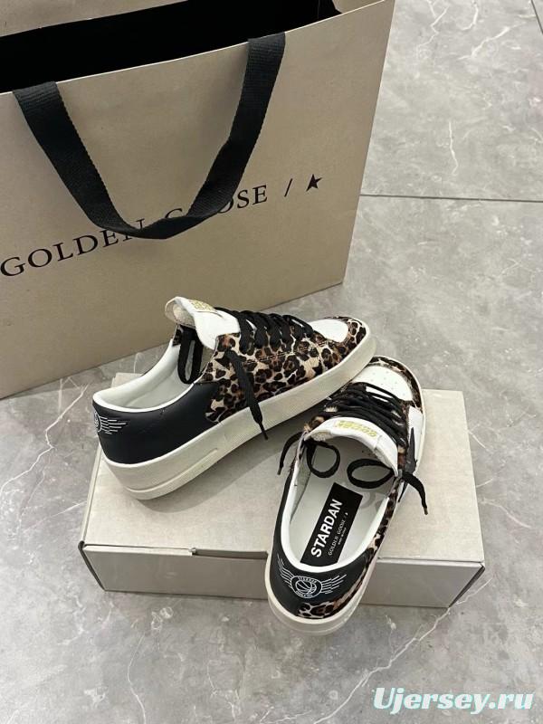2024 Women GGDB White Leopard Leather Sneakers MJ00260