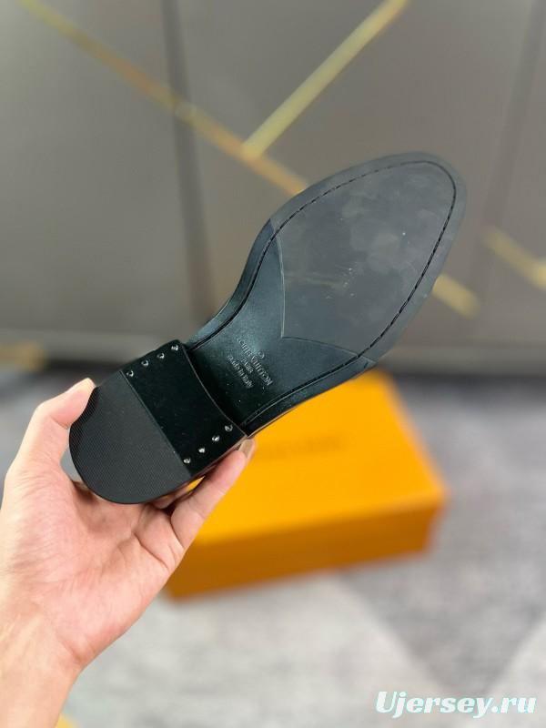 2024 Men Louis Vuitton black cow leather leather dress shoes MJ00290