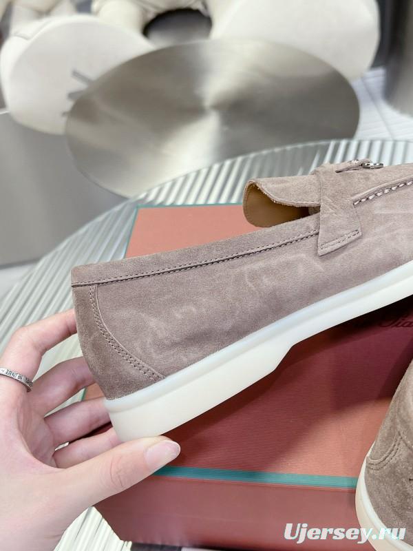 2024 Unisex LP Beige Suede Loafers MJ00270