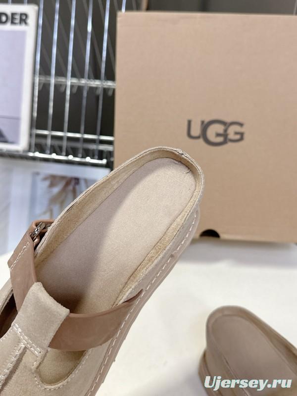 2025 UGG Beige Suede Slippers KFY00230