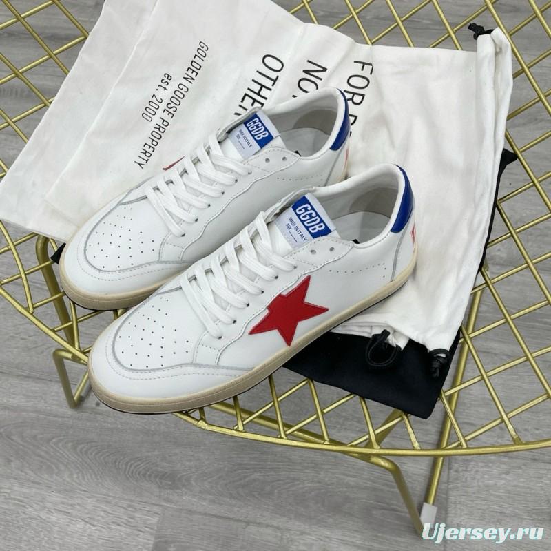 2024 Unisex GGDB White Red Blue Leather Low Top Sneakers MJ00260