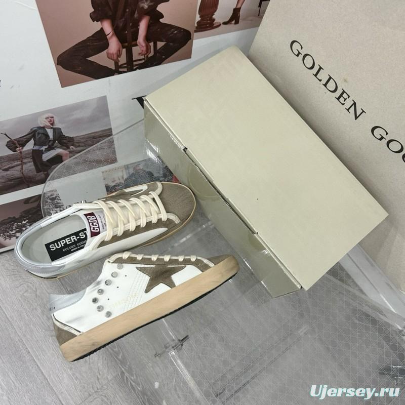2025 Women GGDB White Beige Suede Leather Sneakers MJ00260