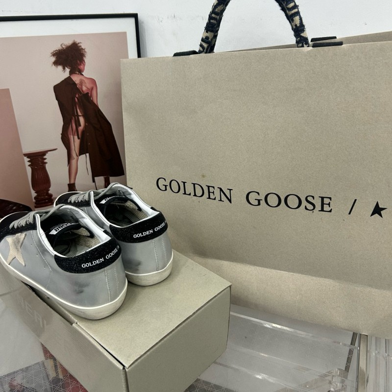 2025 Women GGDB White Black Leather Suede Sneakers
