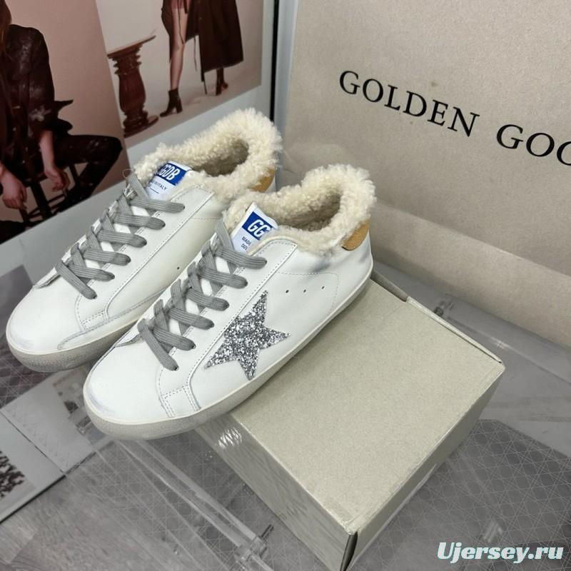 2025 Women GGDB White Silver Leather Sneakers MJ00260