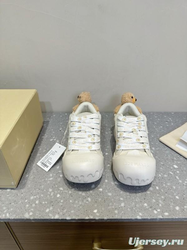 2025 Women 13DE MARZO White Canvas Leather Sneakers 3D Doll KFY00280