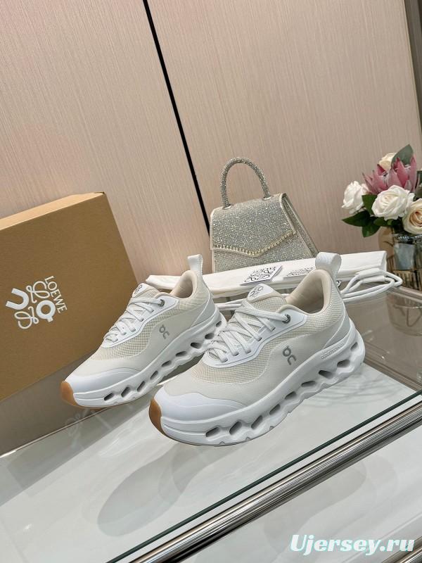 2025 Unisex Loewe White Green Orange Blue Black Grey Polyester Mesh Running Shoes Loewe X On KFY00300