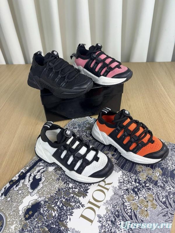 2024 Kids Dolce & Gabbana Black Orange White Pink Fabric Sneakers
