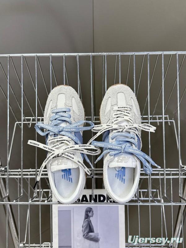 2025 Unisex New Balance Grey White Mesh Suede Running Sneakers