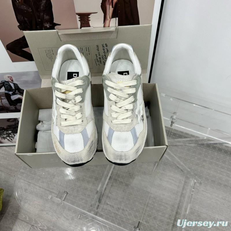 2024 Unisex GGDB White Grey Suede Mesh Sneakers