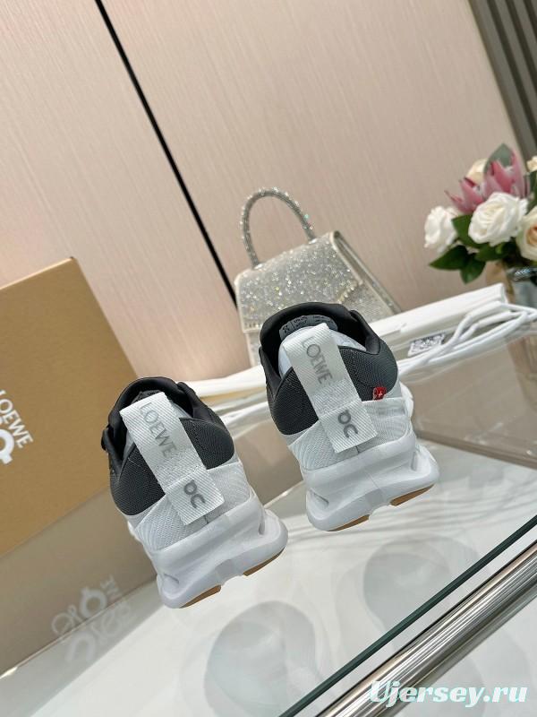 2025 Women Loewe Black White Mesh Sneakers