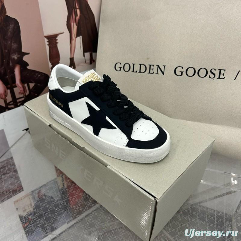 2024 Unisex GGDB Black White Leather Sneakers 