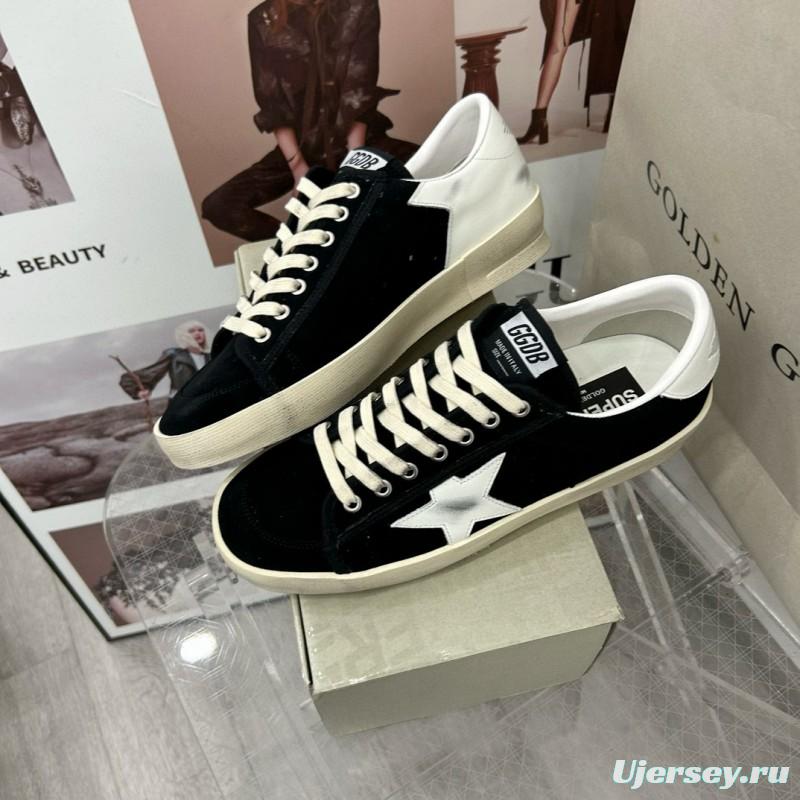 2024 Unisex GGDB Black White Suede Leather Low Top Sneakers MJ00260