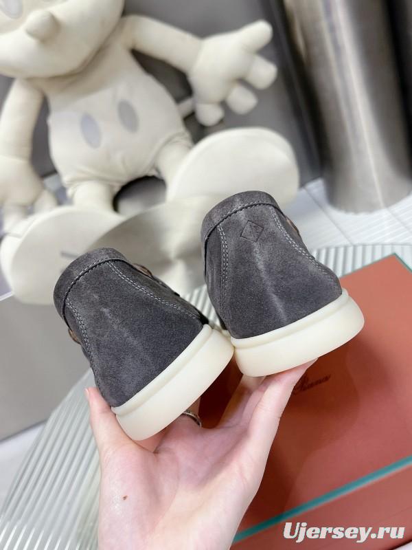 2024 Unisex Le Parmentier Gray Suede Loafers MJ00270