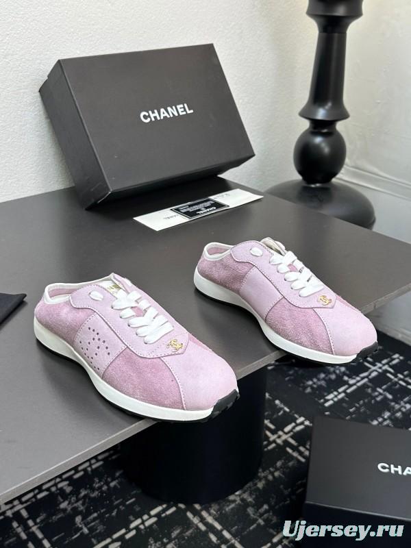 2025 Women CHANEL Pink Suede Casual Sneakers Classic Craftsmanship LY00360(F)