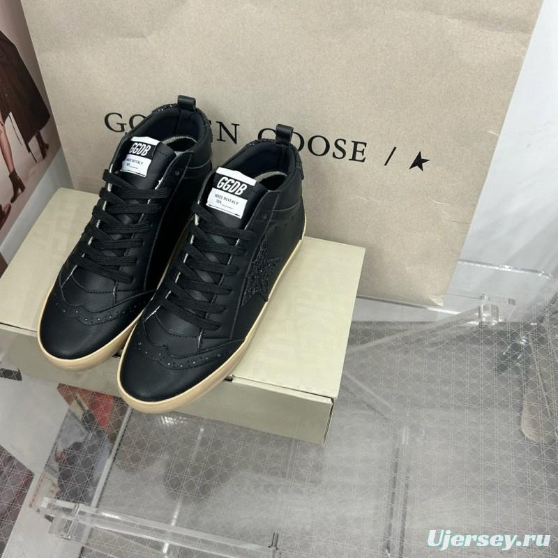 2024 Unisex GGDB Black Leather High Top Sneakers MJ00300