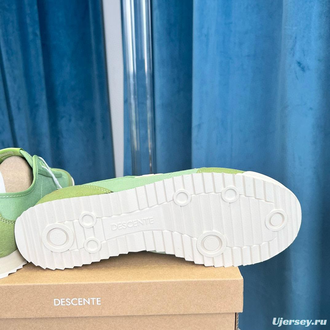 2024 Unisex DESCENTE  green canvas sneakers MJ00280