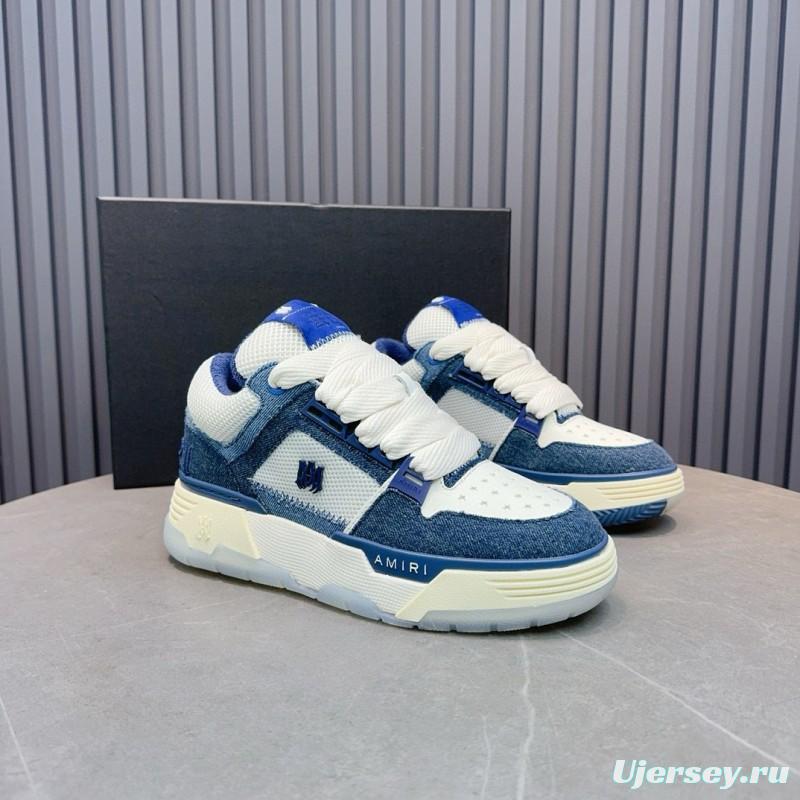 2024 Unisex Amiri blue white denim mesh sneakers MJ00360