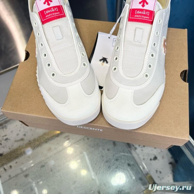 2024 Unisex DESCENTE White Canvas Plimsolls MJ00280